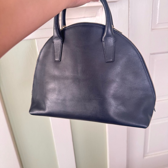 BARNEYS NEW YORK Leather Bowler Bag - Picture 5 of 7